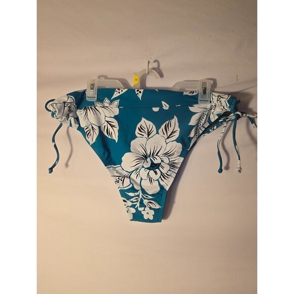 Torrid Womens Size 0 New Swimsuit Bikini Bottoms Cheeky Design Blue Floral Plus - Picture 2 of 2